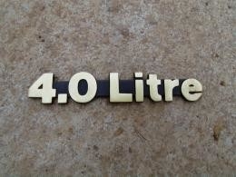 Embleem 4.0Litre goud XJ/gebruikt