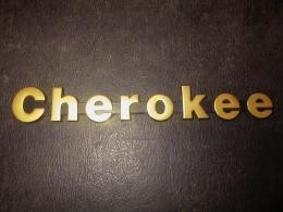 Embleem Cherokee goud XJ/gebruikt